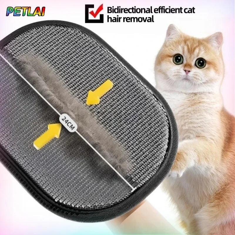 Pet hair glove removal Cat Grooming Reusable Electrostatic Dedusting Brush Dog Hair Remover for Couch Carpet Clothes Washable